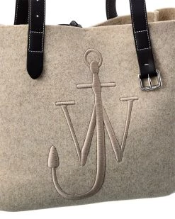 Outlet 👍 JW Anderson Belt Felt & Leather Tote for 👩 women ⭐ -JW Anderson sale store 1ecb55483adc4a14a407e2c9bb28967a 1080x