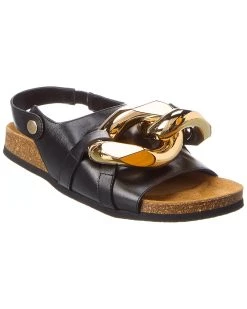 Cheap β€οΈ JW Anderson Chain Leather π©΄ Sandal for π© women β¨