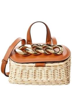 Flash Sale π― JW Anderson Chain Lid Small Wicker & Leather Crossbody for π© women π